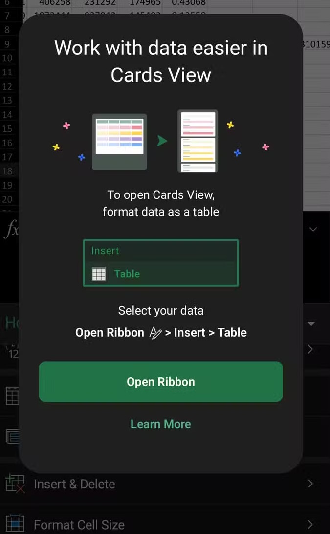 Excel features on mobile devices are better than on computers. Picture 2