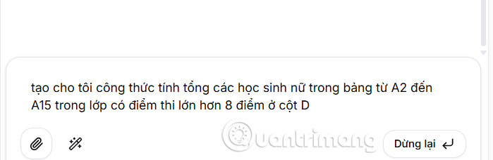 Instructions for creating Excel formulas using AI Picture 4