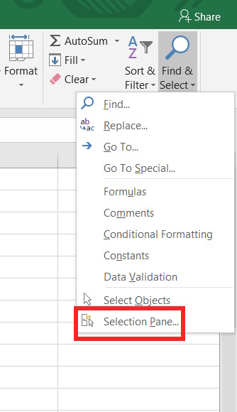 Excel Selection Pane: A great tool you shouldn't miss. Picture 1