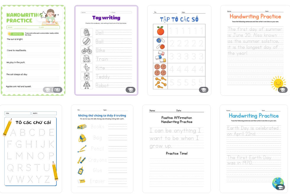 Guide to designing writing practice exercises in Canva Picture 2