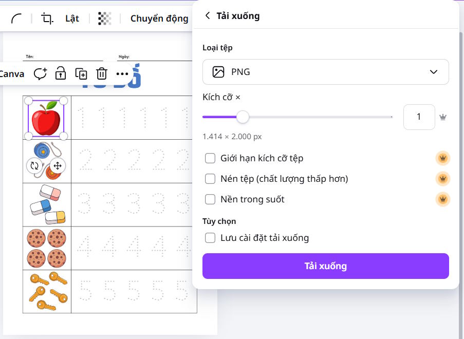 Guide to designing writing practice exercises in Canva Picture 7