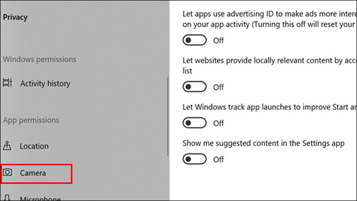 Explaining the reason why laptop camera does not show image Picture 3