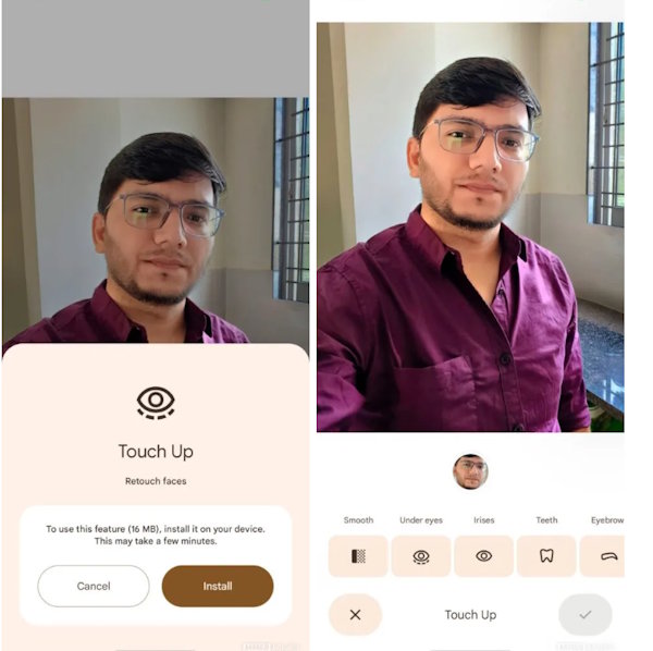 What is the face editor on Google Photos like? Picture 1