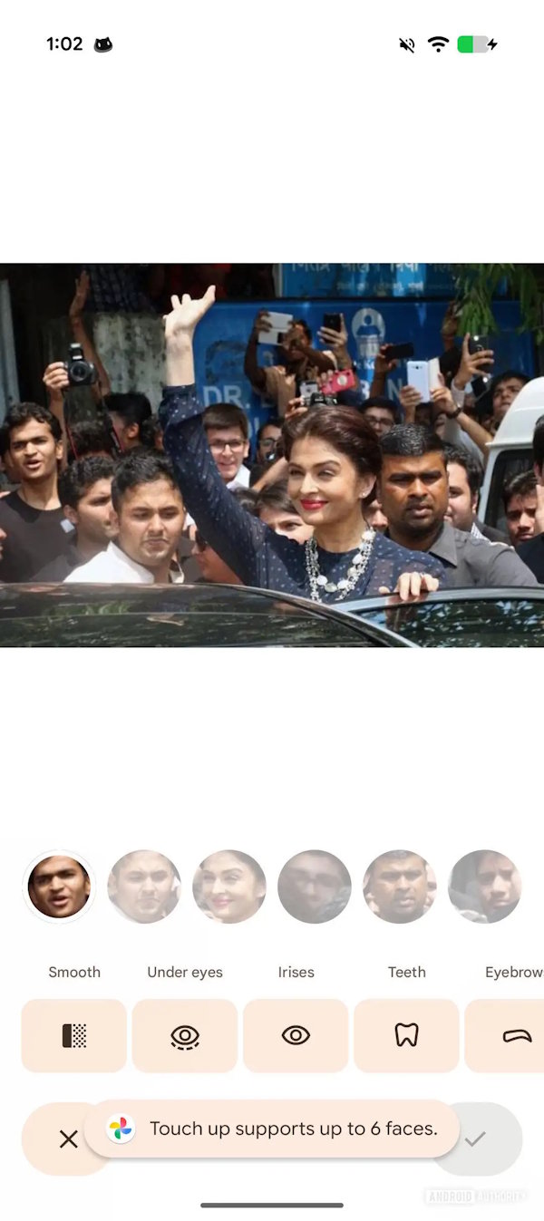What is the face editor on Google Photos like? Picture 2