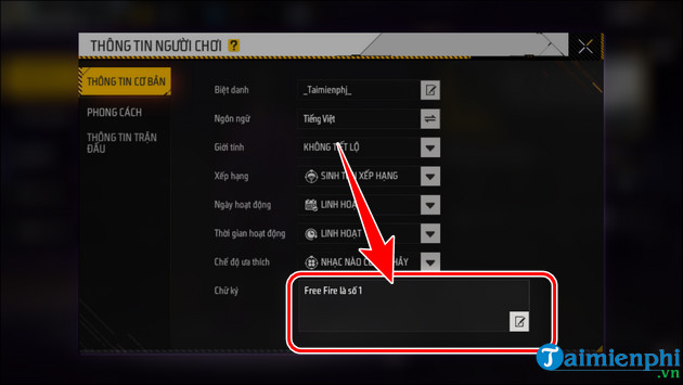 FF color palette, how to chat and create Free Fire signature with colored text Picture 7