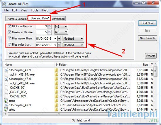 Picture 5 of Find files on Windows super fast with Locate32