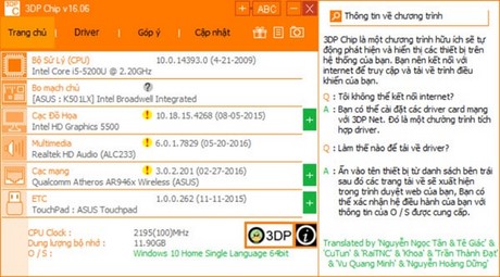 images 2 of Find VGA drivers for laptops with 3DP chips.