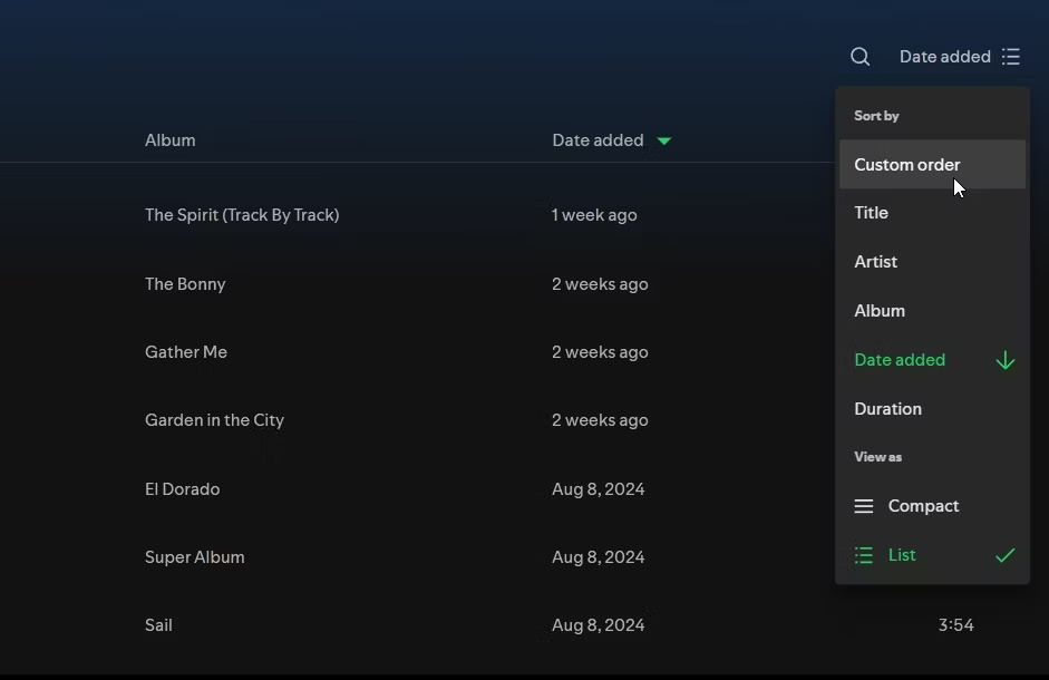 Fix bug where Spotify playlist order cannot be changed Picture 8