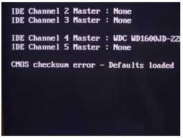Picture 1 of Fix 'CMOS checksum Error' preventing Windows from booting.