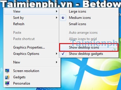 Fix error of not displaying icons on Windows desktop Picture 2