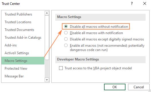 Fix macro have been disabled error in Excel super fast Picture 11