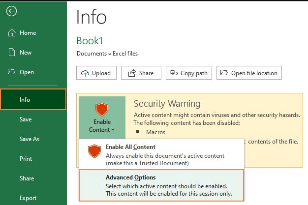 Fix macro have been disabled error in Excel super fast Picture 5