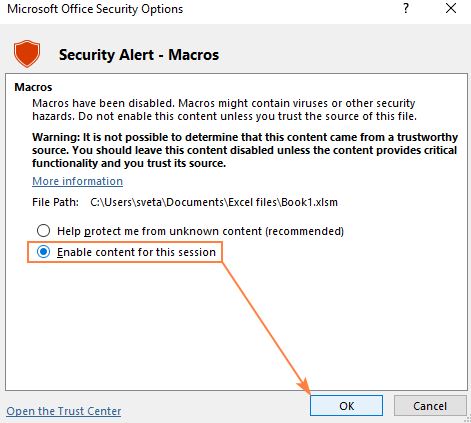 Fix macro have been disabled error in Excel super fast Picture 7