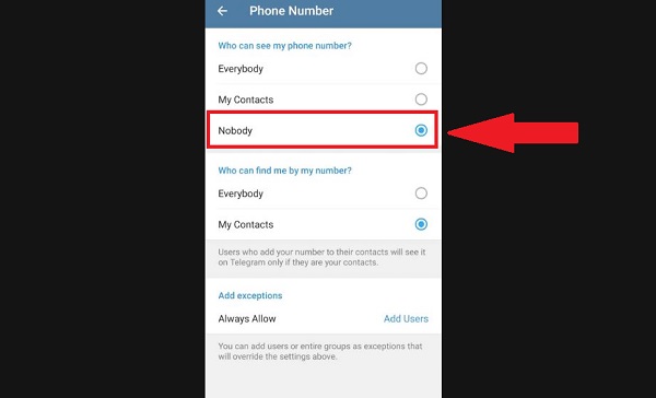 Fix the error of not being able to hide phone numbers on Telegram Picture 7
