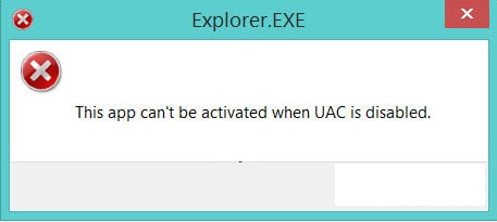 Fix 'this app can't be activated when UAC is disabled' error to view photos on Windows 8.1 Picture 1