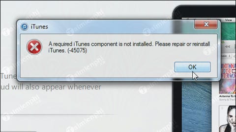 Picture 1 of Fixing iTunes error 45075, unable to install iTunes on your computer.