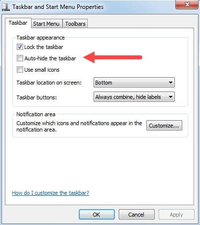 Picture 5 of Fixing the Auto-Hide Correctly feature on the Windows 10 Taskbar.
