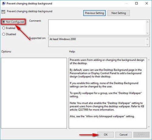 Picture 4 of Fixing the Windows 10 issue where you can't change the wallpaper/background.