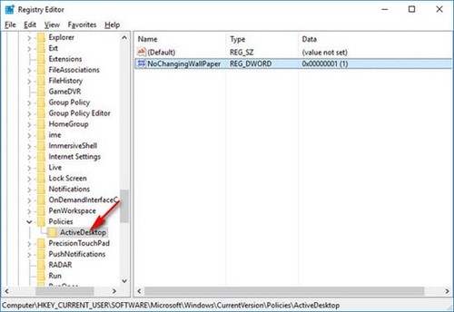 Picture 5 of Fixing the Windows 10 issue where you can't change the wallpaper/background.