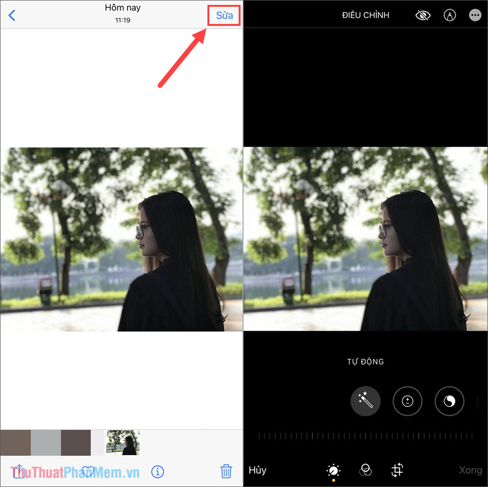 Formula to adjust standard, beautiful backlit photos on iPhone Picture 3