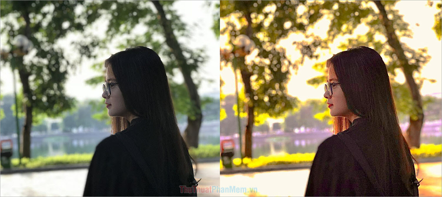 Formula to adjust standard, beautiful backlit photos on iPhone Picture 5