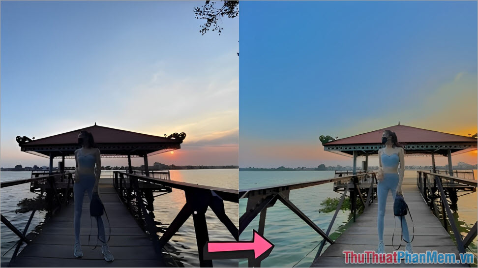 Formula to adjust standard, beautiful backlit photos on iPhone Picture 8