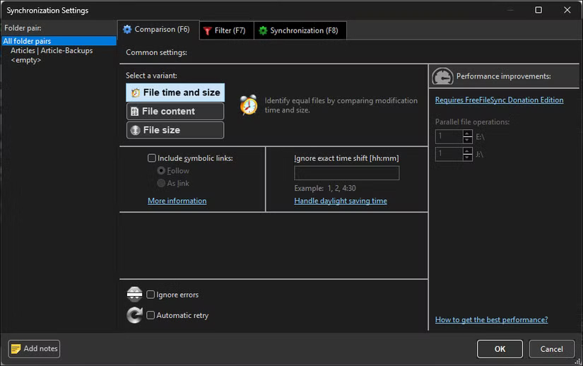 FreeFileSync Picture 3