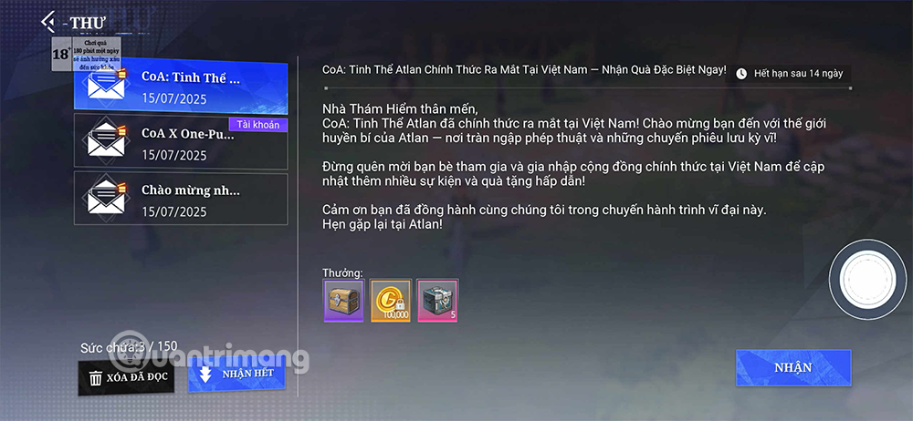 Full of the latest CoA Giftcode: Atlan Crystals and redemption instructions Picture 5