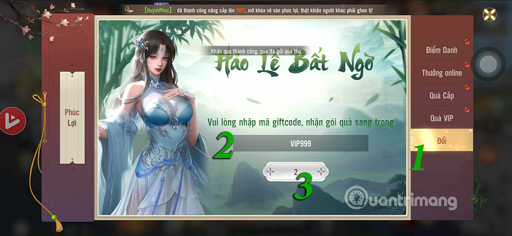 Full giftcode Huyen Anh Vo Lam latest and how to exchange code for reward Picture 2