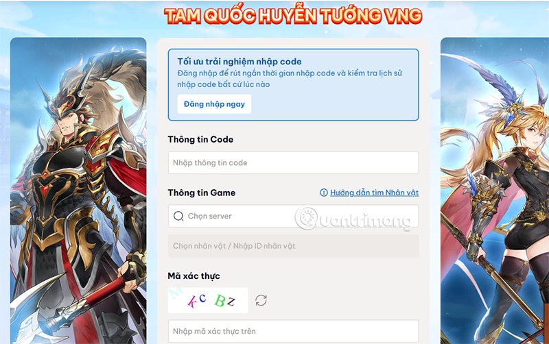 Full giftcode Tam Quoc Huyen Tuong latest and how to redeem code for reward Picture 1