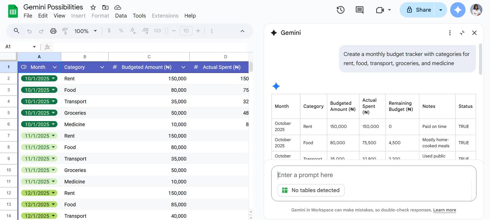 Gemini can do more than you think in Google Sheets Picture 1