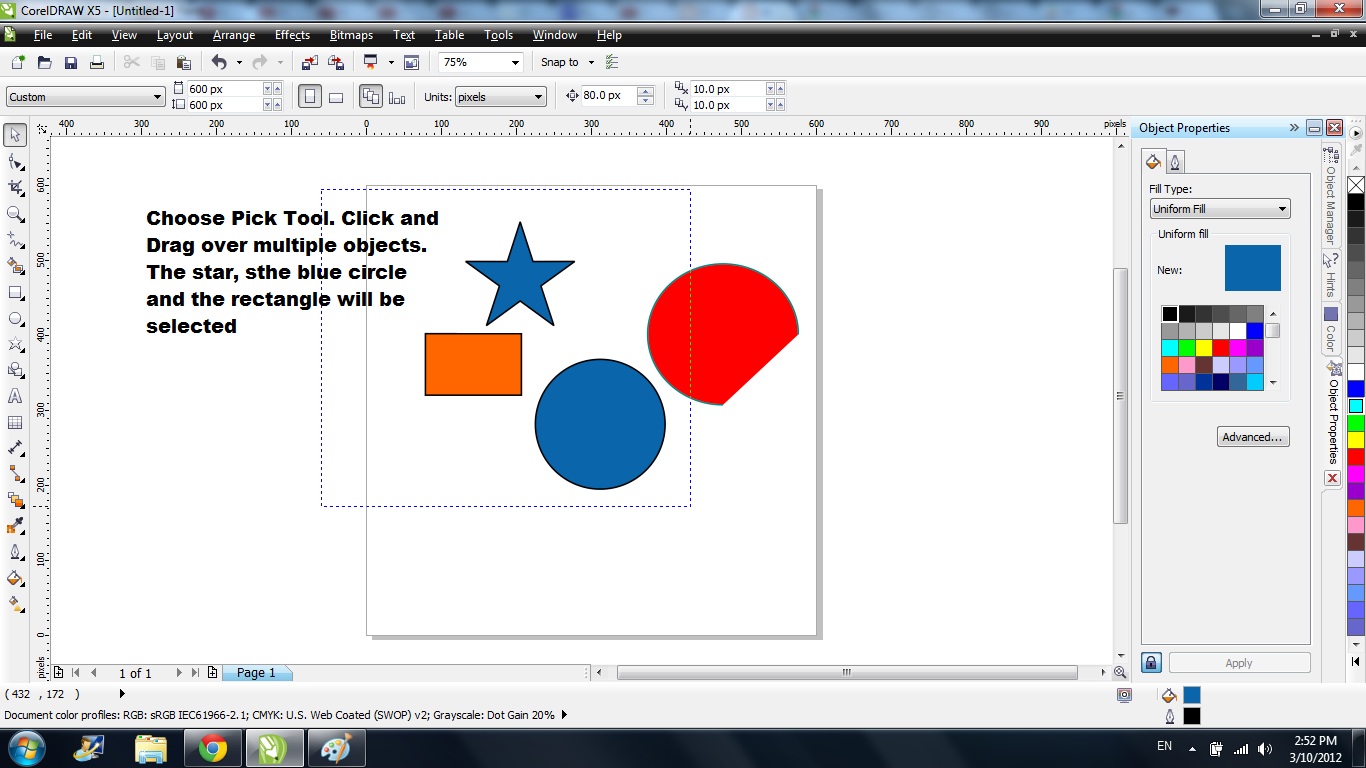 Picture 4 of Getting familiar with the Pick Tool in CorelDraw