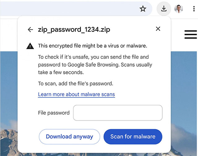 Google Chrome will warn users about password-protected malicious archive files Picture 2