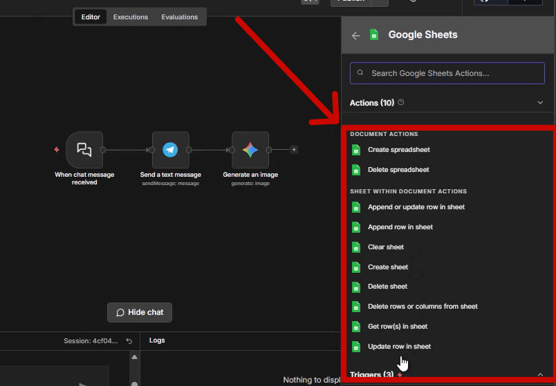Guide to integrating Google Sheets into n8n Picture 3