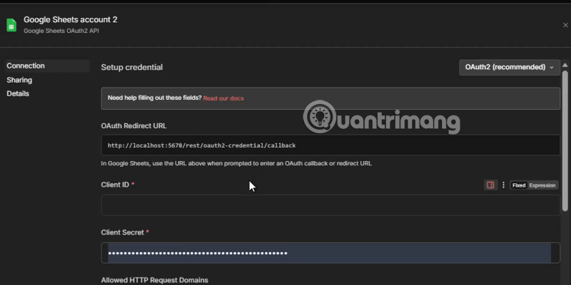 Guide to integrating Google Sheets into n8n Picture 5