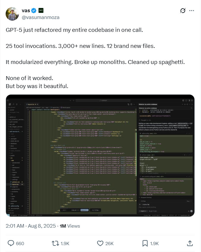 GPT-5 is officially integrated into Visual Studio Picture 1