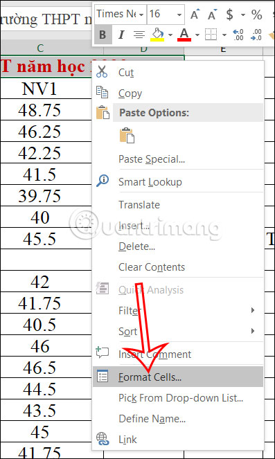 Picture 1 of Instructions on centering in Excel without merging cells.