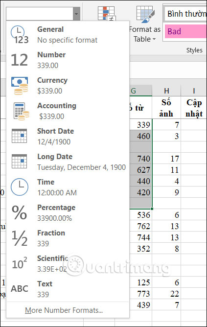 Picture 9 of Instructions on centering in Excel without merging cells.