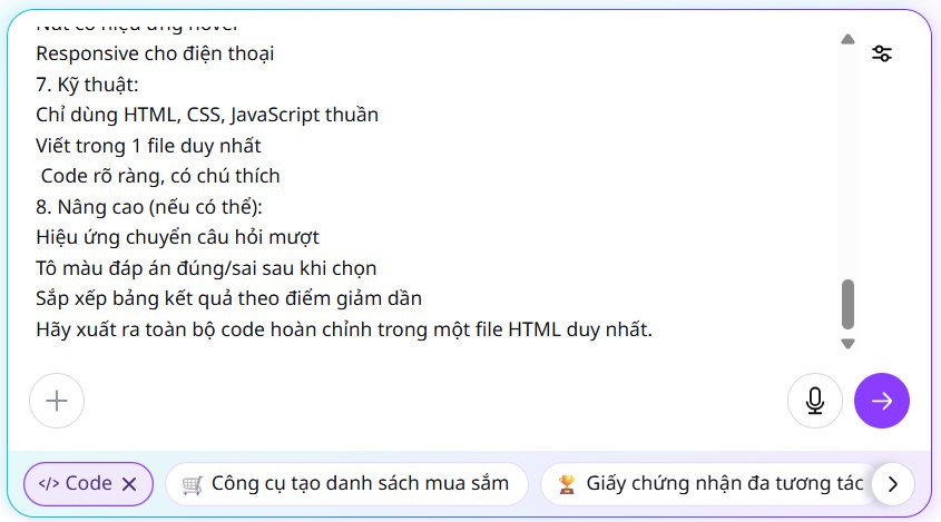 Guide to creating a quiz website on Canva AI Picture 2