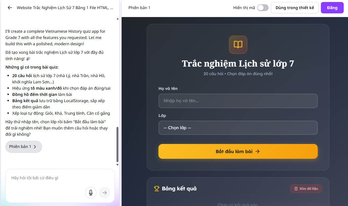 Guide to creating a quiz website on Canva AI Picture 3
