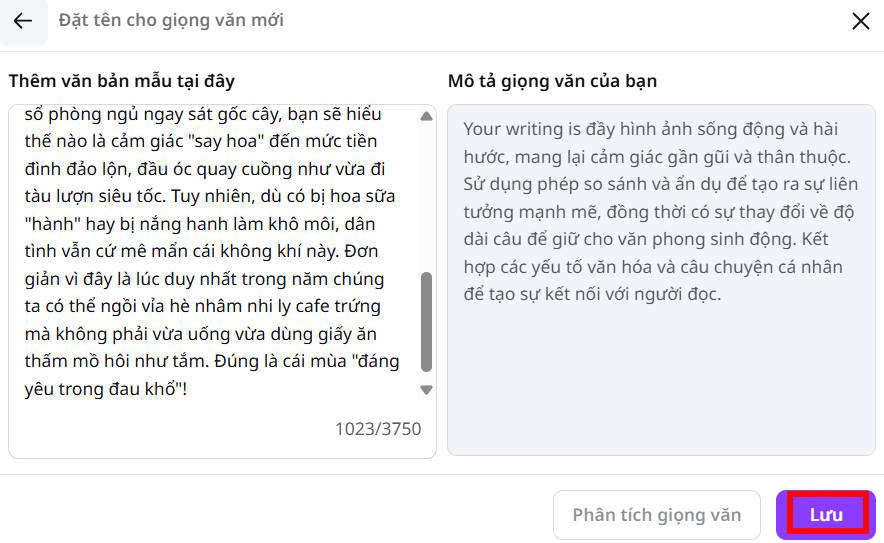 Guide to creating a personal writing style in Magic Write Canva Picture 3