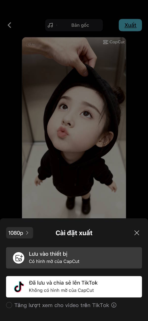 Instructions on how to create the head-grabbing trend photo on TikTok. Picture 11