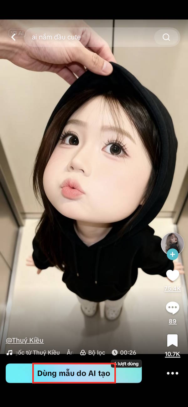 Instructions on how to create the head-grabbing trend photo on TikTok. Picture 4