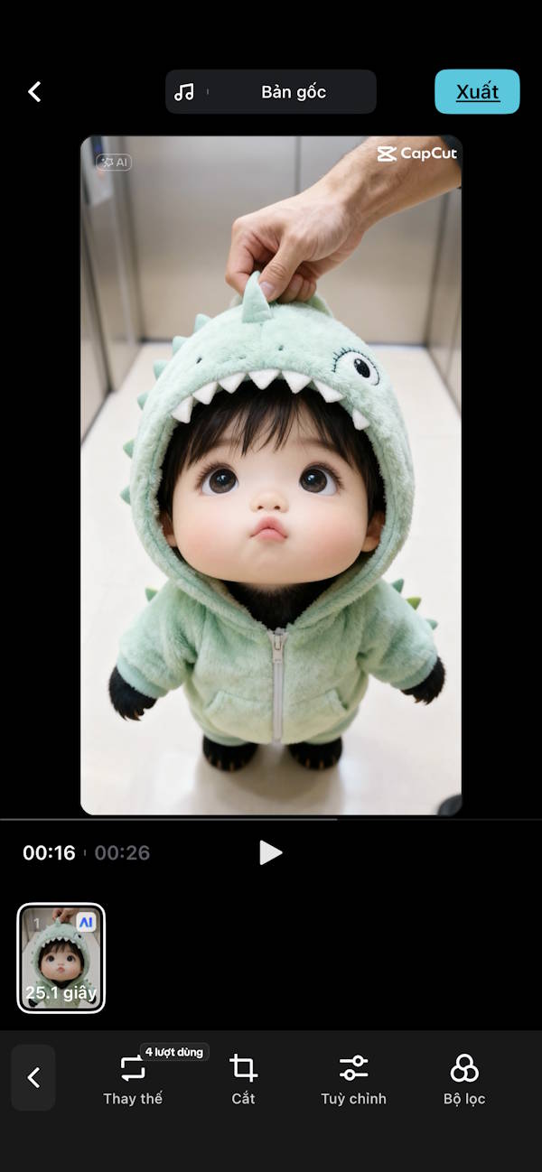 Instructions on how to create the head-grabbing trend photo on TikTok. Picture 7