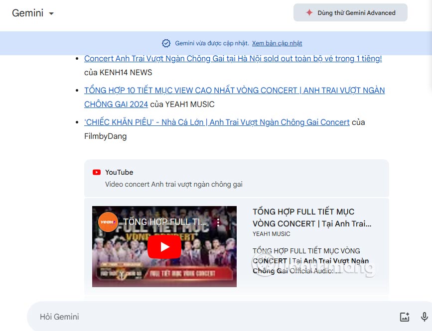 Guide to finding YouTube videos on Gemini Picture 4