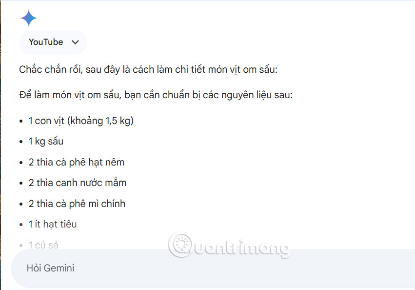 Guide to finding YouTube videos on Gemini Picture 6