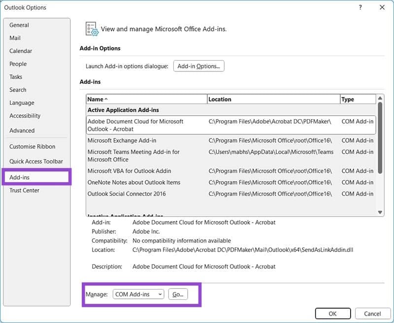 Instructions on how to fix Outlook freezing when attaching files. Picture 3