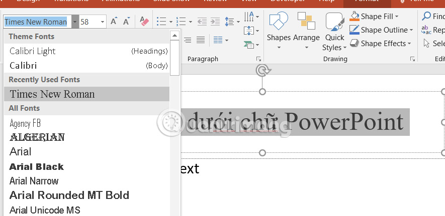 images 1 of Guide to inserting images under text in PowerPoint - Changing image position