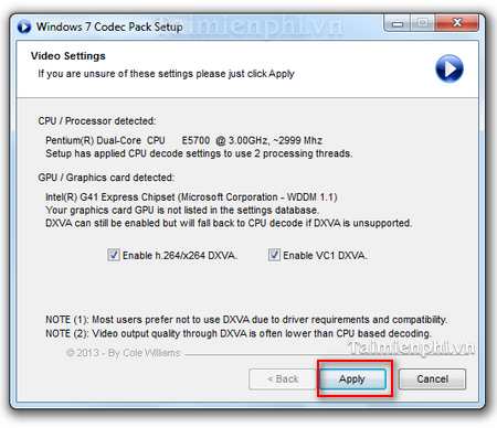 Picture 6 of Guide to installing Windows 7 Codec Pack without errors