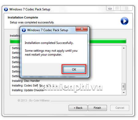 Picture 8 of Guide to installing Windows 7 Codec Pack without errors
